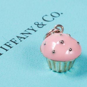 Tiffany and Co. Rare Retired Pink Enamel Cupcake